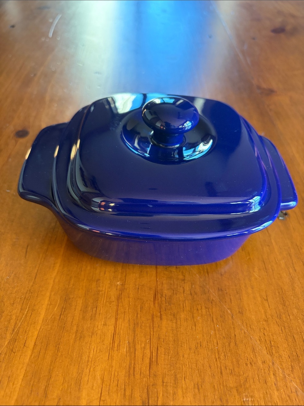 Chantal 1/2 Quart Covered Vibrant Blue Ceramic Casserole Dish with Lid